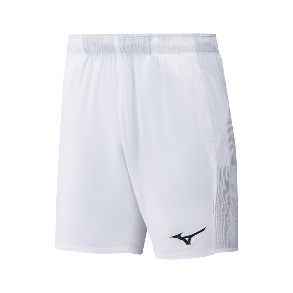 Panske Šortky Mizuno 8" Amplify Biele Vypredaj UWNM61874